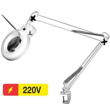 Imagem de Lupa Luminária Estética Mesa Profissional 120 Led Alto Brilho 220V Dep