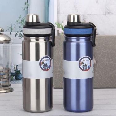 Imagem de Garrafa Térmica Inox Vacuum Água Gelada Ou Quente Com Alça!! - Sou Mai