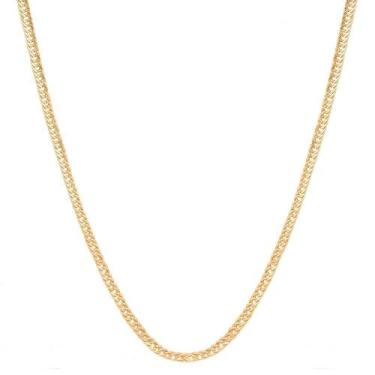 Imagem de Cordão Corrente Elo Duplo Colar De Ouro Masculino 60cm 18k - DR Joias