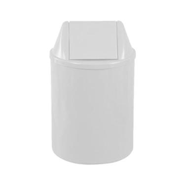 Imagem de Lixeira 12L branca redonda com tampa basculante JSN