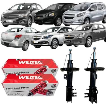 Imagem de Par Amortecedor Dianteiro Gm Onix 2012 a 2019 Prisma 2013 a 2019 Spin 2012 a 2014 Cobalt 2011 a 2019 Sonic 2012 a 2014 Onix Joy 2020 a 2023 Willtec