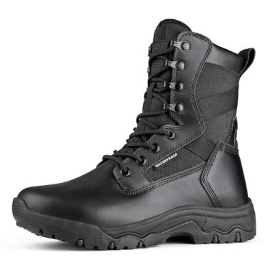 Imagem de FREE SOLDIER Botas táticas femininas de 20 cm, leve, de combate, durável, militar, trabalho ao ar livre, botas de deserto para mulheres (preta 6)
