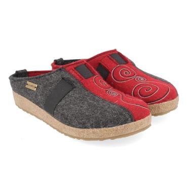 Imagem de HAFLINGER Magic Felt Clogs Mules Tênis unissex, Vermelho 609, 5 Women/3 Men
