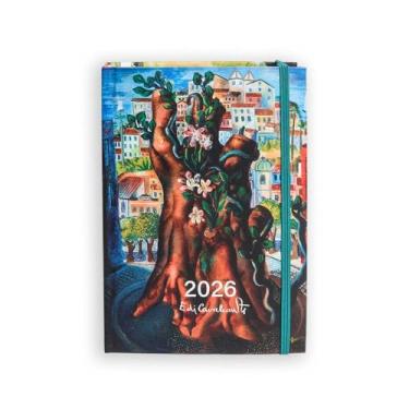 Imagem de AGENDA PLANNER 2026 DI CAVALCANTI DIÁRIA MÉDIA PAISAGEM SALVADOR TECA PAPELARIA