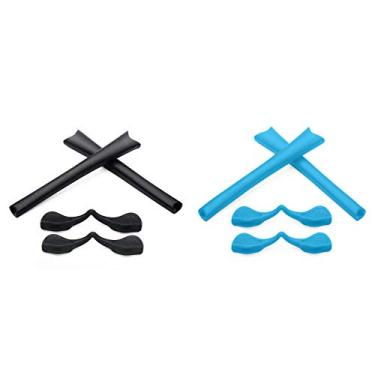 Imagem de Eye Opening Stuff 2 pares de kits de reposição para óculos de sol Oakley Radar Path/Range/Pitch/Edge OO9184 - preto e azul celeste