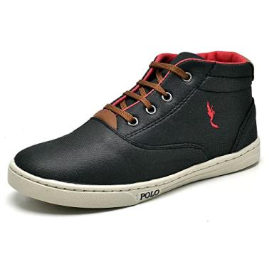 Imagem de Tênis Casual Masculino Menino Garoto Cano Alto Botinha Escola Tendencia, Ref.: SAP7800INF, Polo Blu ORIGINAL (Preto, BR, Criança de 9 a 12 anos, Numérico, 36)