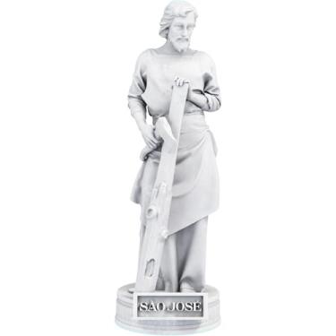 Imagem de Estátua São José Imagem Católica Estatueta - Versão 4 (Cor Mármore)