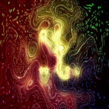 Imagem de Quadro Decorativo Arte Moderna Partículas de Luz Painel de Parede para Sala Escritório Design Contemporâneo 40x40cm