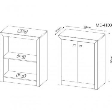 Imagem de Balcão Para Escritório Home Office Me4103 Mdp Amendoa