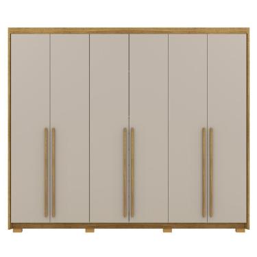 Imagem de Guarda Roupa Casal 6 Portas 3 Gavetas Mdf 275 Cm Nature Fend Vlr Nature Fend