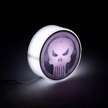 Imagem de Mini Luminária LED Redonda O Justiceiro USB Marvel - Desembrulha, Bivo
