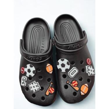 Imagem de Chinelo Feminino Estilo Babuche Pigente Corfly Baixo 100% EVA Solado Leve Antiderrapante broches enviados aleatorio (Preto, BR, Adulto, Faixa Numérico, 35, 36)