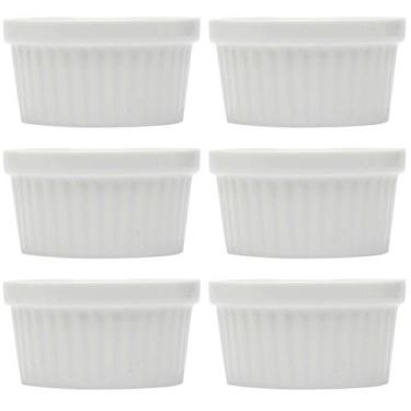 Imagem de Conjunto Ramequins de Porcelana Classic Branca 7cm x 4cm - Lyor