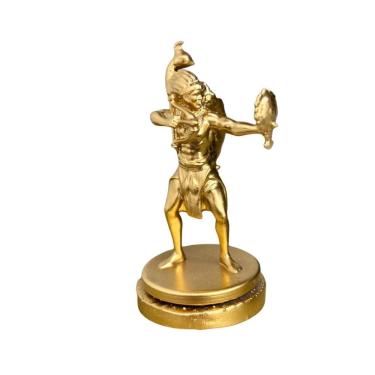 Imagem de Miniatura Religiosa Orixás E Guias Em Resina 3D Dourada 5 Cm