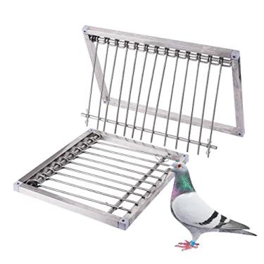 Imagem de fpigeon Gaiola de pássaro pombo porta galinheiro pássaros casa loft entrada corrida moldura fio galinha gaiola suprimentos suprimentos janela metal (39 x 26 cm)