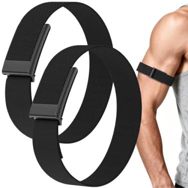 Imagem de Vanet Pacote com 2 pulseiras de nylon compatíveis com Whoop 5.0 Biep Peak, MG Life & One, pulseira esportiva respirável elástica 5.0 para treinamento físico, pulseira de substituição ajustável