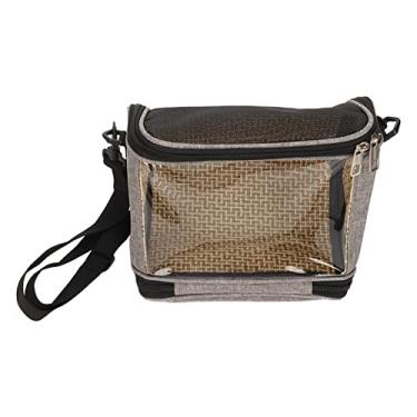 Imagem de Acouto Transportadora de Viagem-bolsa de Transporte Transparente Portátil Leve Respirável Viagem Cockatiels Periquitos Pequenos-suprimentos para Animais de Estimação/pássaros/transportadores (Cinza)