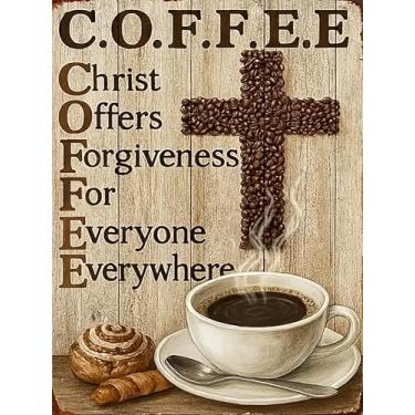 Imagem de croshom Kits de arte de diamante de café para adultos, kits de pintura de arte de diamante cristão para adultos iniciantes, 5D DIY brocas completas para presentes, decoração de parede de casa 30 cm x