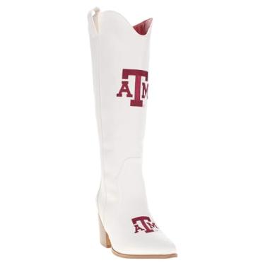 Imagem de Vaccari Blair Botas femininas de couro sintético premium NCAA Athletics cano alto cowboy, Texas A&M Aggies, 39