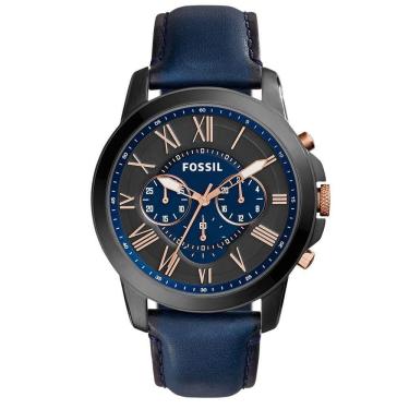 Imagem de Relógio Fossil Masculino Analógico Azul Fs5061-0an Fs5061-0an