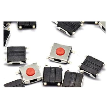 Imagem de 100 peças 6 * 6 * 2,5 mm O patch 4pin tátil botão botão vermelho à prova d'água cobre cabeça Cooker Switch