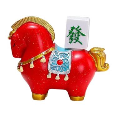 Imagem de Fxzqgnh Miniatura de Animal, Figura Feng Shui, Decoração Criativa para Mesa, Cavalo Chinês, Decoração para Quarto, Armário Ou Lareira, Style D