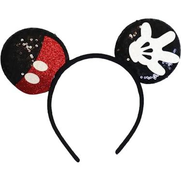 Imagem de CLGIFT Mickey Minnie Ears Headband - Black Silver, No Bow, DIY, For Boys, Bulk Set (Mickey)