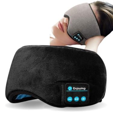 Imagem de Máscara para Dormir com Som Bluetooth, Fone de Ouvido Integrado, Preto, Tapa Olho com Som, Máscara de Dormir com Fone de Ouvido, Sleep Mask