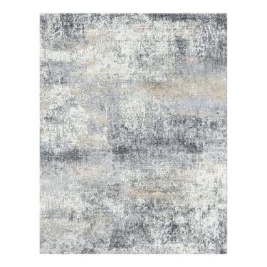 Imagem de HILORUUG Tapete de entrada lavável 5 x 7 cm - Tapete abstrato antiderrapante para banheiro e cozinha - Tapete interno fino resistente a manchas - Essencial de casa para moradores de pequenos espaços 5