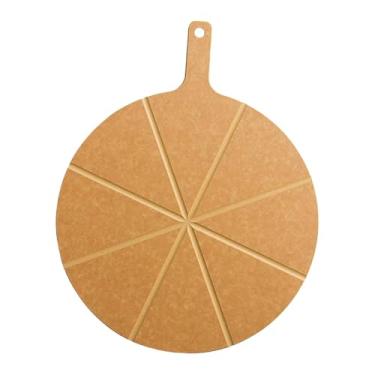 Imagem de IEUDNS Tábua de corte de pizza, tábua de preparo de pizza, bandeja redonda para servir queijos e pães de sushi, Diâmetro 33cm 8