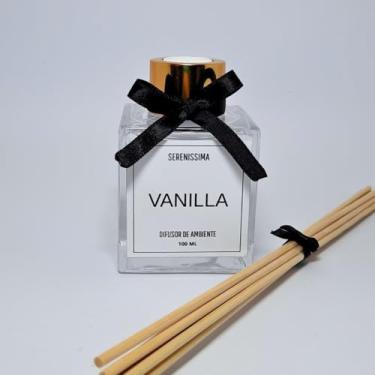 Imagem de Difusor de Ambiente com Varetas de Madeira 100ml - Frasco de Vidro com Essência Premium - Vanilla