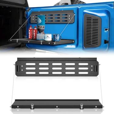 Imagem de YZONA Mesa dobrável com painel Molle compatível com Ford Bronco 2021 2022 2023 2024 2025 portas 2/4 (excluindo esportes), mesas dobráveis traseiras acessórios de suporte de bagagem de armazenamento