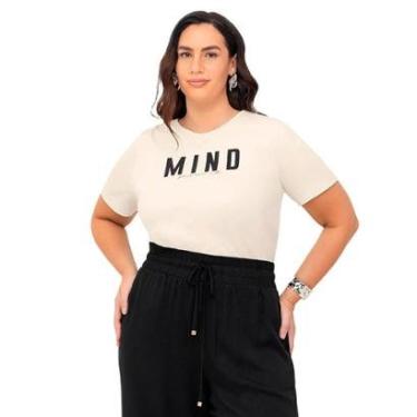 Imagem de Blusa Feminina Secret Glam Plus Size Mind Bege Claro-Feminino