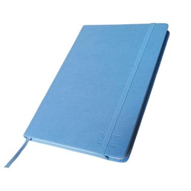 Imagem de Caderno Yin’s Paper A5 Azul Claro, 21x14cm, Capa Dura em PU e 96 Folhas Marfim Pautadas - Caderno de Anotações Premium com Pauta, Ideal para Escritório, Estudos e Uso Diário