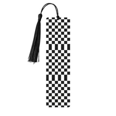 Imagem de Tabuleiro de xadrez – Conjunto de 5 peças de madeira com borlas, madeira natural para livros e diários, presente para amantes de livros.