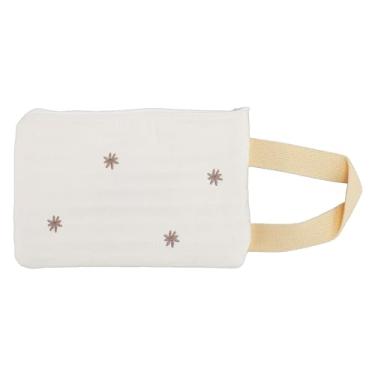 Imagem de CUOFYUNL Dispensador de lenços umedecidos para bebês, portátil, recarregável, reutilizável, bordado, padrão, zíper, viagem, recipiente de lenços umedecidos (Em forma de estrela)