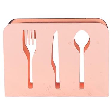 Imagem de Porta-guardanapos Decorações de mesa de metal com padrão de recorte exclusivo para bares (Ouro rosa)