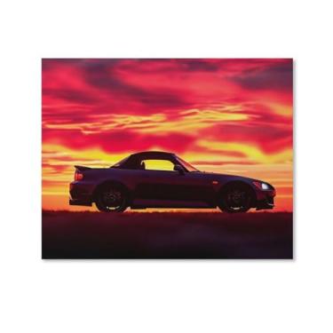 Imagem de HouLaiZhe S2000 Sunset Art Cool Posters Canvas Wall Estética Decoração de parede Impressão de parede Sala de Galeria Decoração de parede para quarto, sala de estar, escritório, 08 x 10 polegadas (20 x
