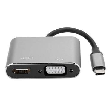 Imagem de KIMISS Hub Tipo C para VGA DVI DisplayPort/3.1 Ethernet Converter Dock - Resolução 4K (#12)