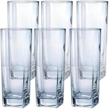 Imagem de Jogo 6 Copos Quadrado Texas Vidro 320ml