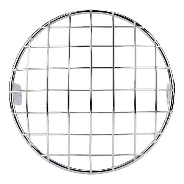 Imagem de Generic Motocicleta Vintage 7 "farol Malha Grill Capa Máscara para Cafe Racer-proteção de para Visão Clara (Galvanizado)