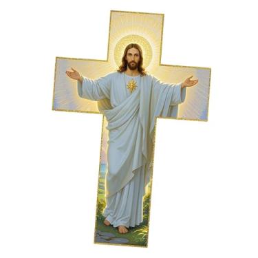 Imagem de Generic Coleção de Arte de Parede em Forma de Cruz, Ornamento de Madeira para Decoração de Casa, Ideal para Apartamentos, Ambientes Internos e, Style B