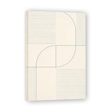 Imagem de Arte em tela minimalista geométrica vazia: Serenidade tons neutros grande área em branco para decoração de espaço calmo 80 x 120 cm emoldurada