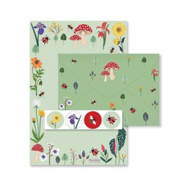 Imagem de Papel de carta 4 unid. Love Garden verde Fina Ideia