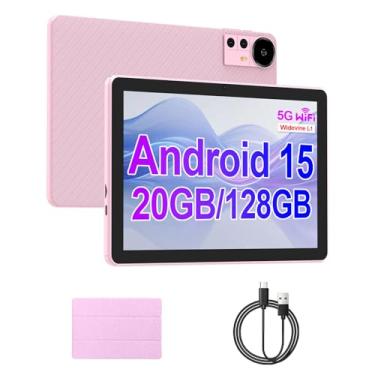 Imagem de ICONLINK Tablet de 10 polegadas Android 15 tablets com capa 20 GB de RAM + 128 GB de ROM, bateria de 6000 mAh tablet Android de 10 polegadas, câmera dupla de 2 MP + 8 MP, aba de tela sensível ao toque
