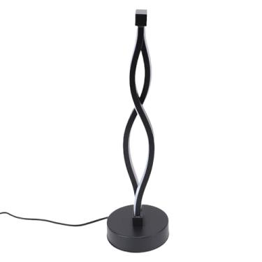 Imagem de Luocute Candeeiro de Mesa LED Em Espiral, Candeeiro de Mesa Moderno Com Controlo de Toque Regulável de 3 Cores Com Porta de Carregamento USB, Luz de Cabeceira Elegante para Sala de