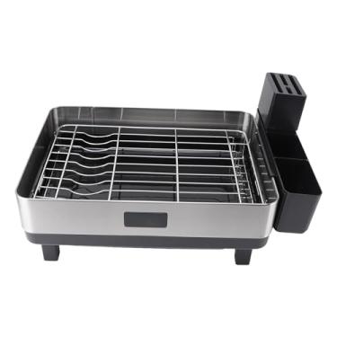 Imagem de aqxreight Rack de Secagem de Pratos Em Aço Inoxidável, Resistente a Altas Temperaturas, Fácil de Limpar, Economiza Espaço, Escorredor de Pratos Multifuncional para Cozinha, Camada Dupla B, Alta