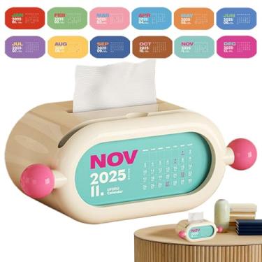 Imagem de Porta-Caixa de Lenços | Caixa Organizadora com Calendário para Lenços,Organizador De Toalhas De Banho - Para Viagem Casa Cozinha Banheiro Escritório Mesa De Trabalho Sala De Estar