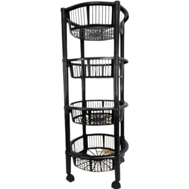 Imagem de Fruteira Multiuso com 4 Cestas e Rodinhas Organização e Mobilidade para Sua Casa Solução Perfeita