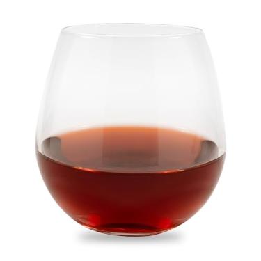 Imagem de K&K Home Conjunto de 4 taças de vinho sem haste de 540 ml para vinho tinto, vinho branco, bebidas espirituosas e coquetéis
